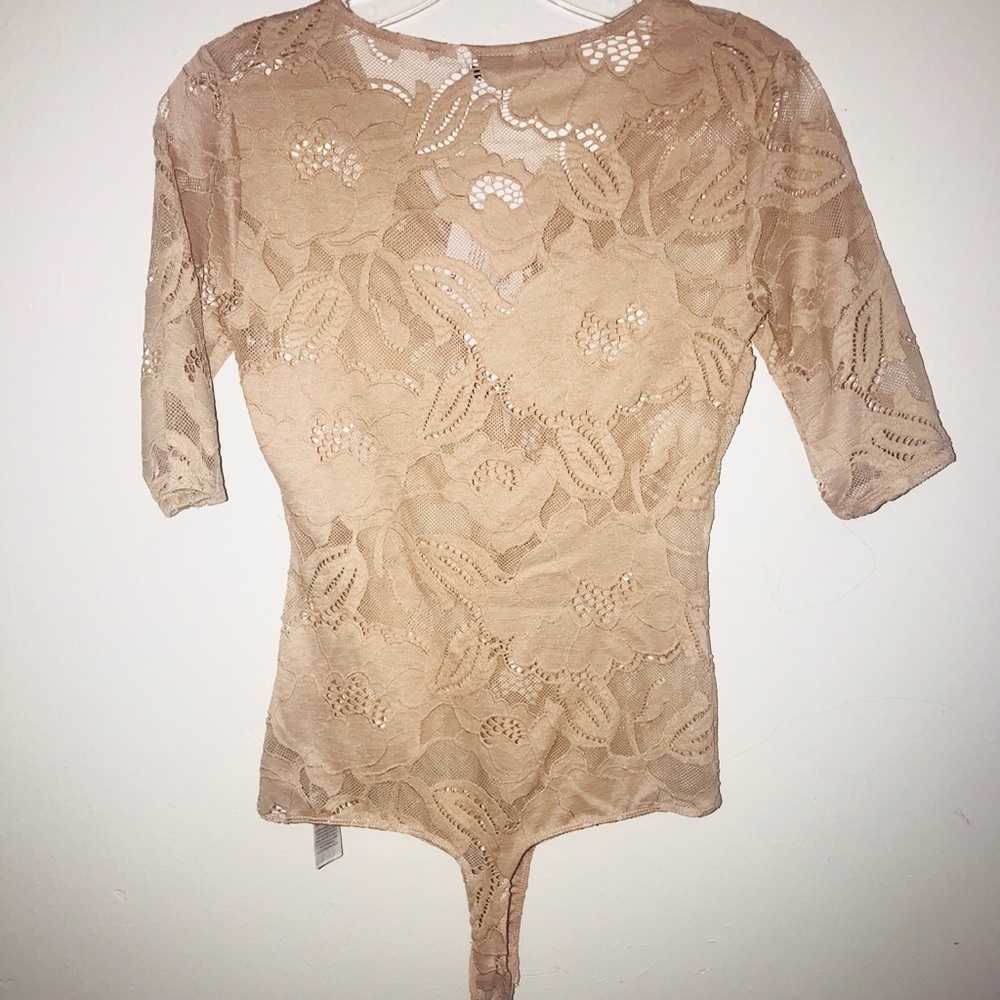 Sold-  GUESS Frida Lace Up Bodysuit - Picture 6 of 7